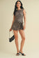 Leopard Print Sleeveless Wrap Tie Front Dress