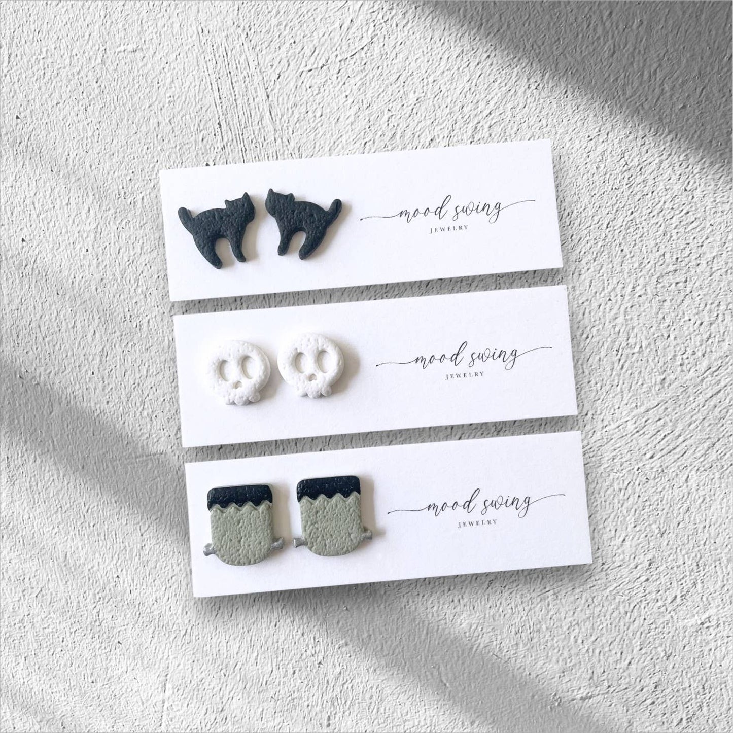 Spooky Season Collection | Polymer Clay Studs  : Skulls