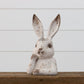 Distressed Rabbit Head Planter