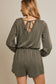 Olive Back Tie Romper