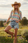 Mineral Washed Multi Stripe Knit Top