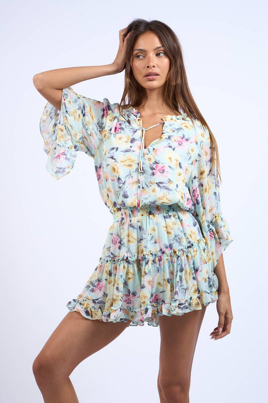 Floral Flare Mini Dress
