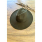 Classic Wide Brim Felt Primium Hat - Black