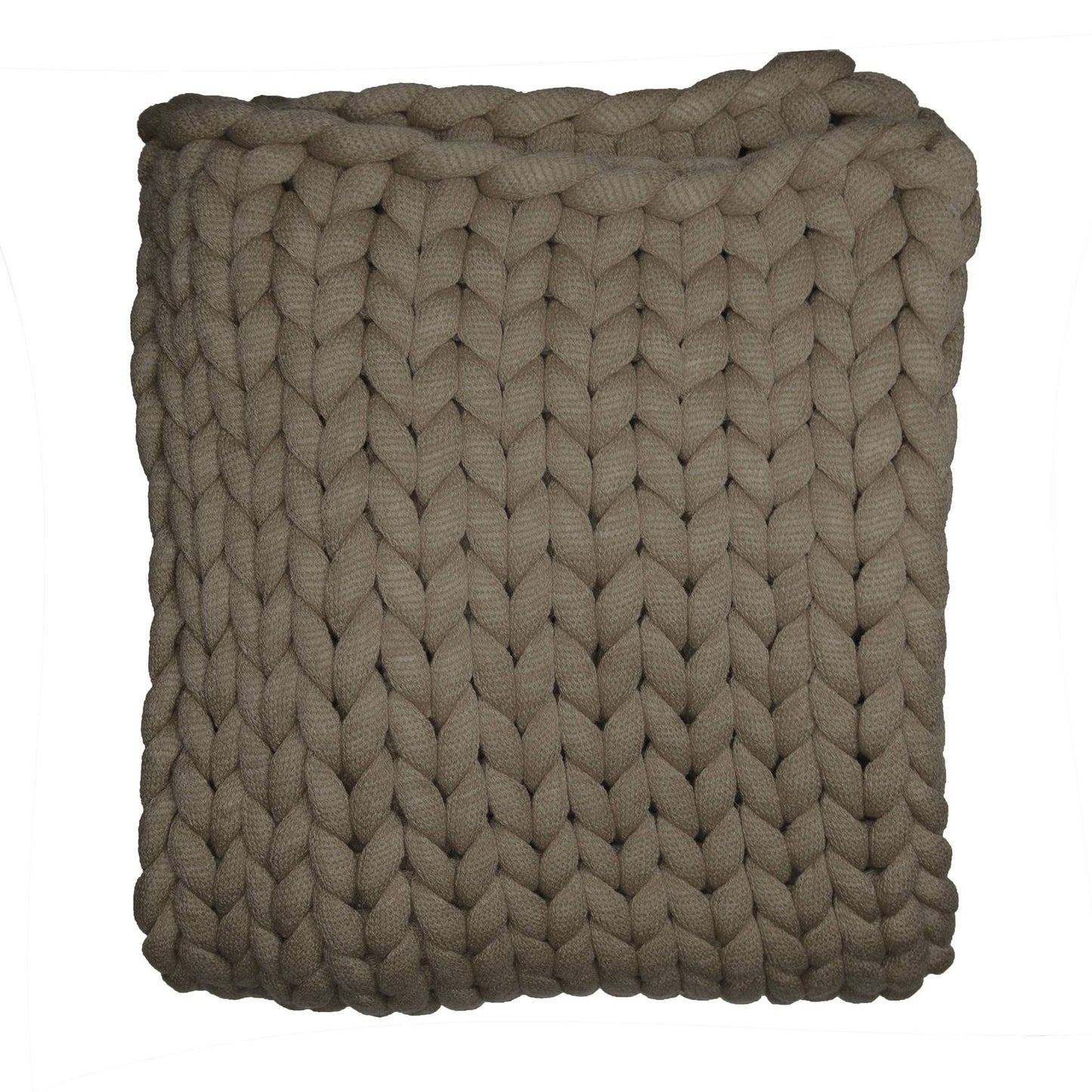 Chunky Knit Throw: Cream