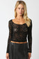 Emila Lace Top: Black