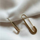 Helga Safety Pin Earrings: Clear