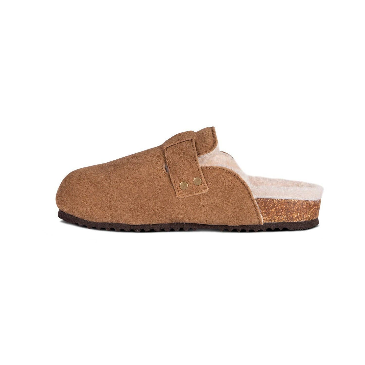 Cowhide Suede Clog - Womens (Chestnut)