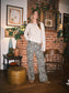Leopard Slouchy Straight Jeans