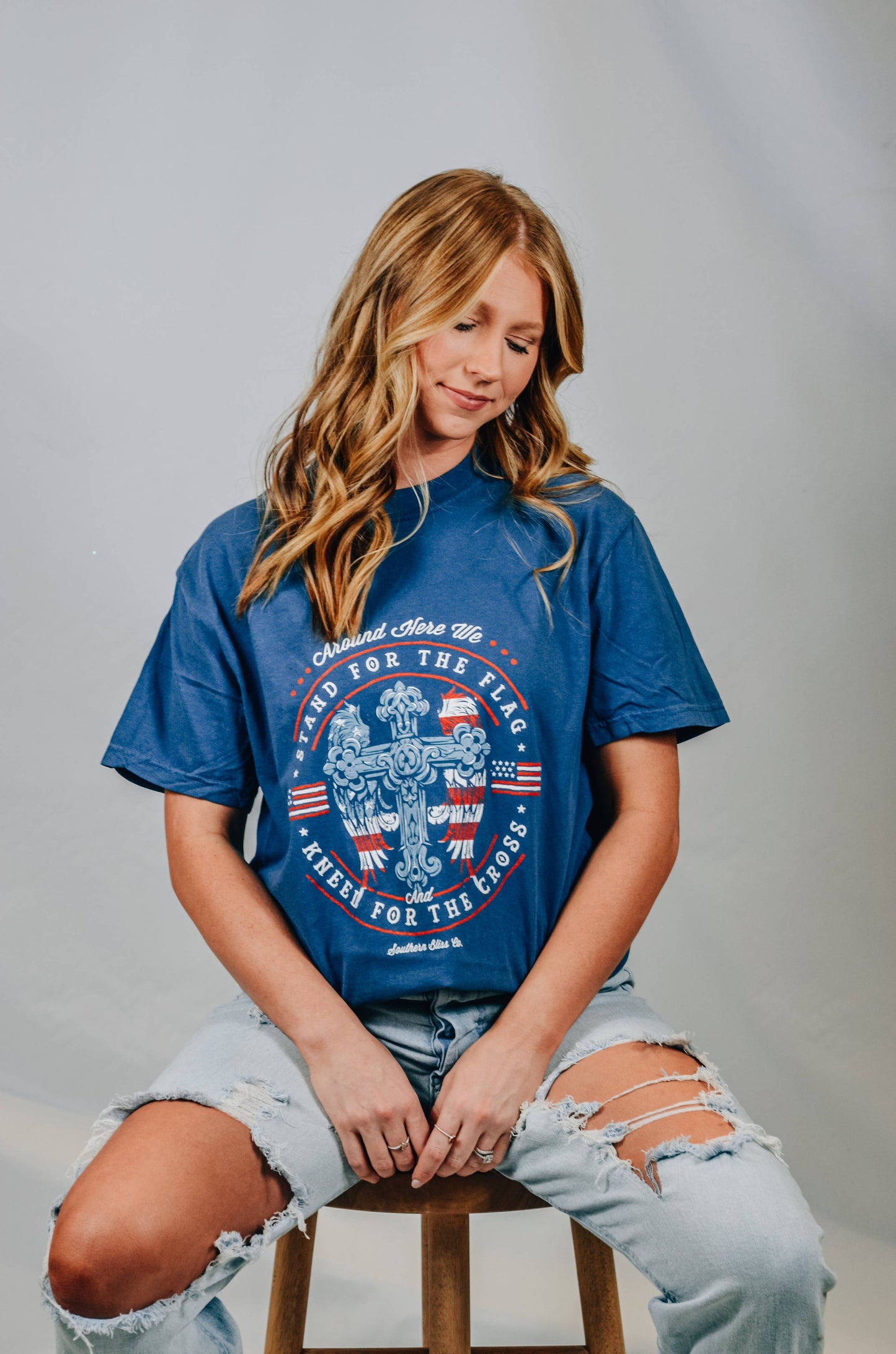 Stand For The Flag Navy Tee