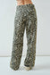 Leopard Slouchy Straight Jeans
