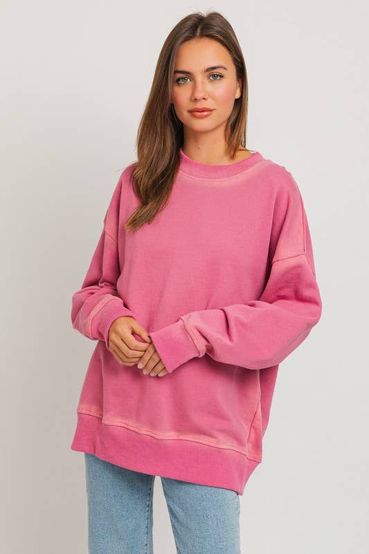 Wash Detail Oversized Sweatshirt