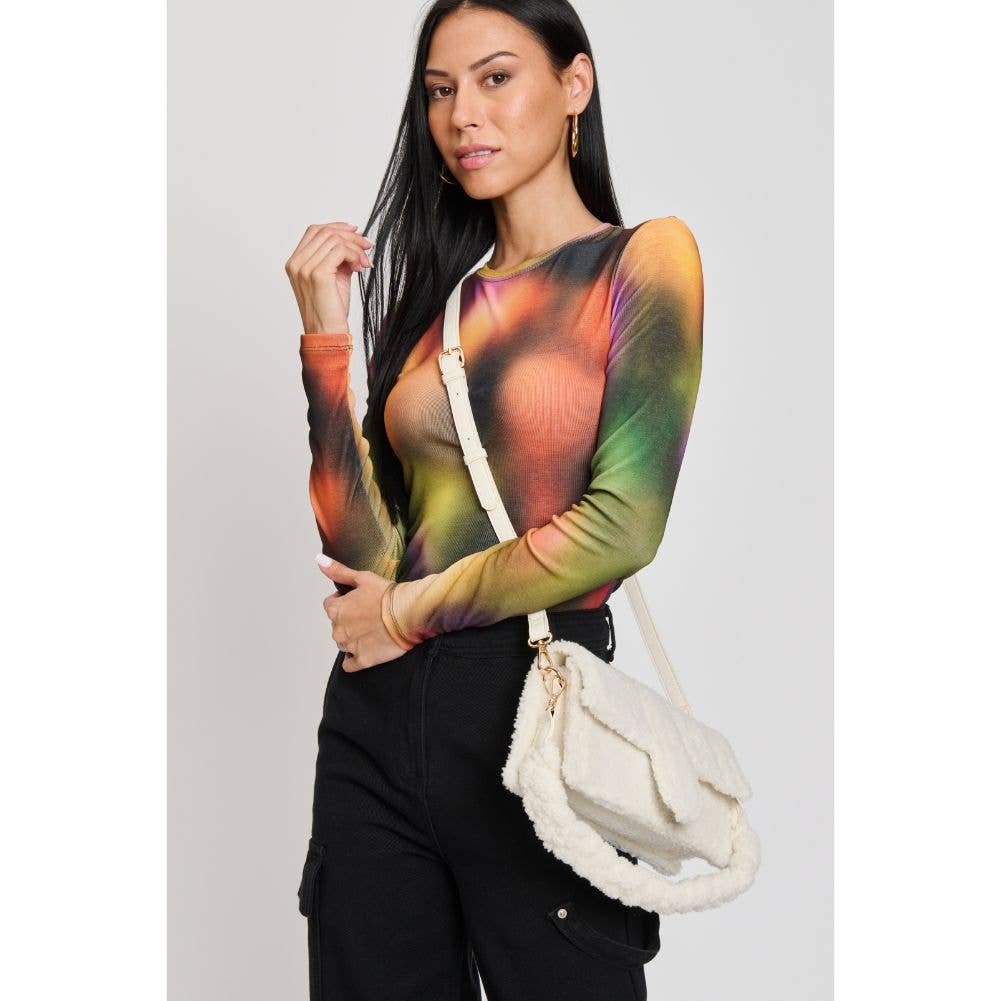 Fergie Sherpa Shearling East West Crossbody