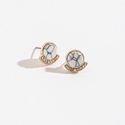 Howlite Pave Earrings