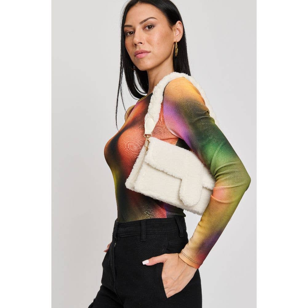 Fergie Sherpa Shearling East West Crossbody