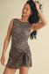 Leopard Print Sleeveless Wrap Tie Front Dress