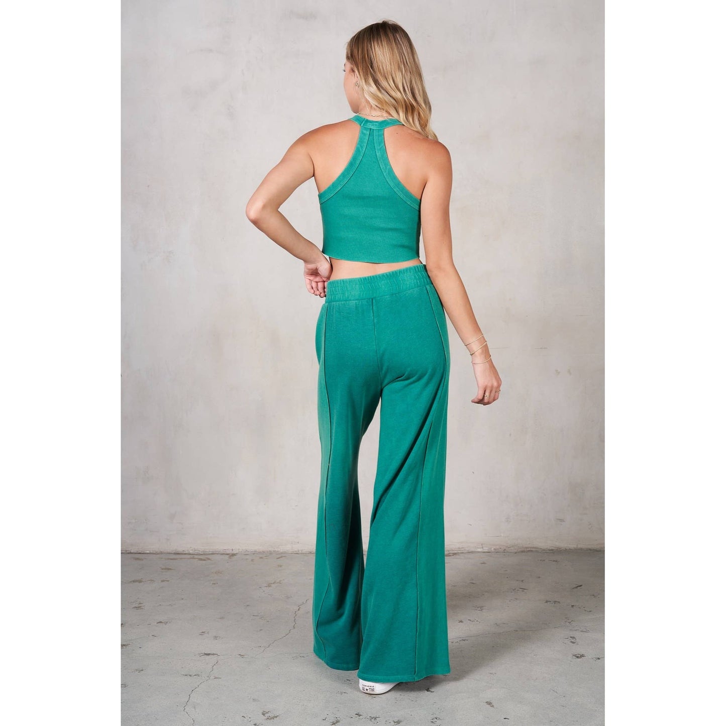 Halter Neck Crop Top and Pants Set