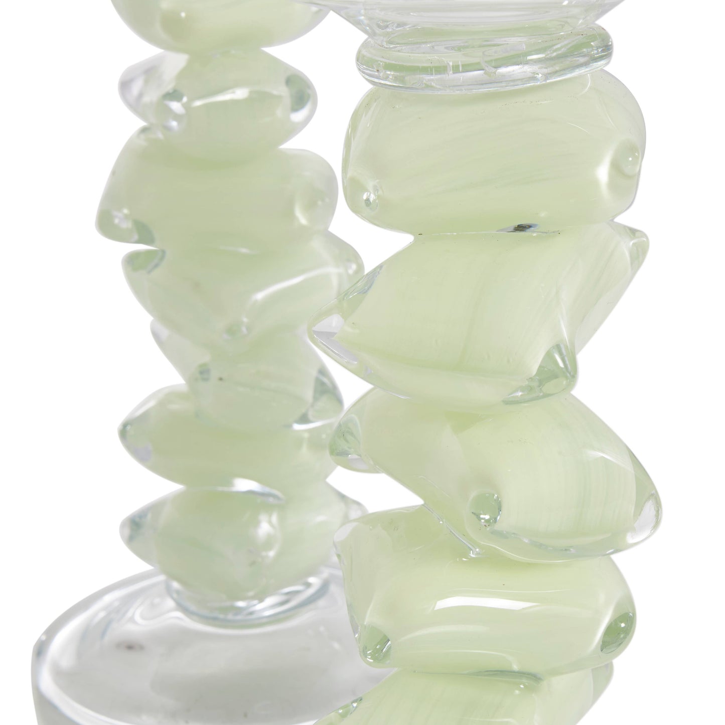 Glass Stacked Stone Candle Holders