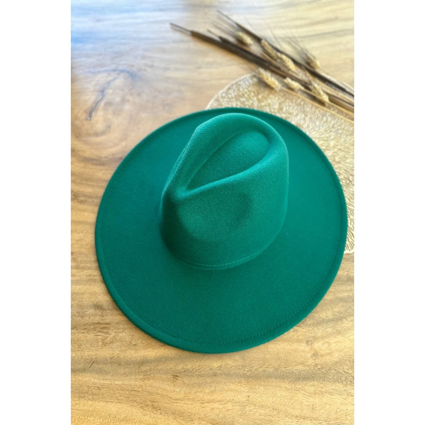 Classic Wide Brim Felt Primium Hat : Rust