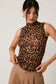 Cheetah Mesh Top
