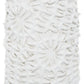 White Ceramic Embossed Floral Vase