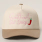 Sweetheart, But Spicy Embroidery Two-Tone Trucker Hat