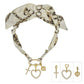 Heart Charm Scarf Necklace & Earring Set