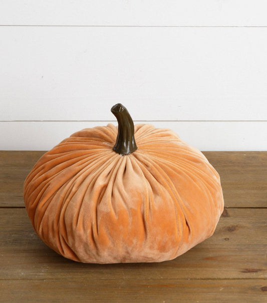 Large Velvet Pumpkin, Orange