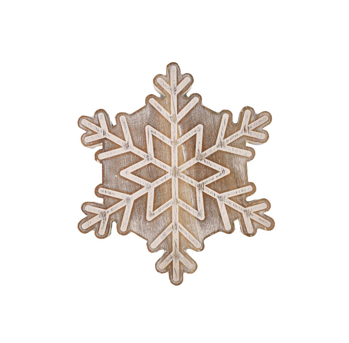 Wooden Snowflake Collection: Set of Four Coasters