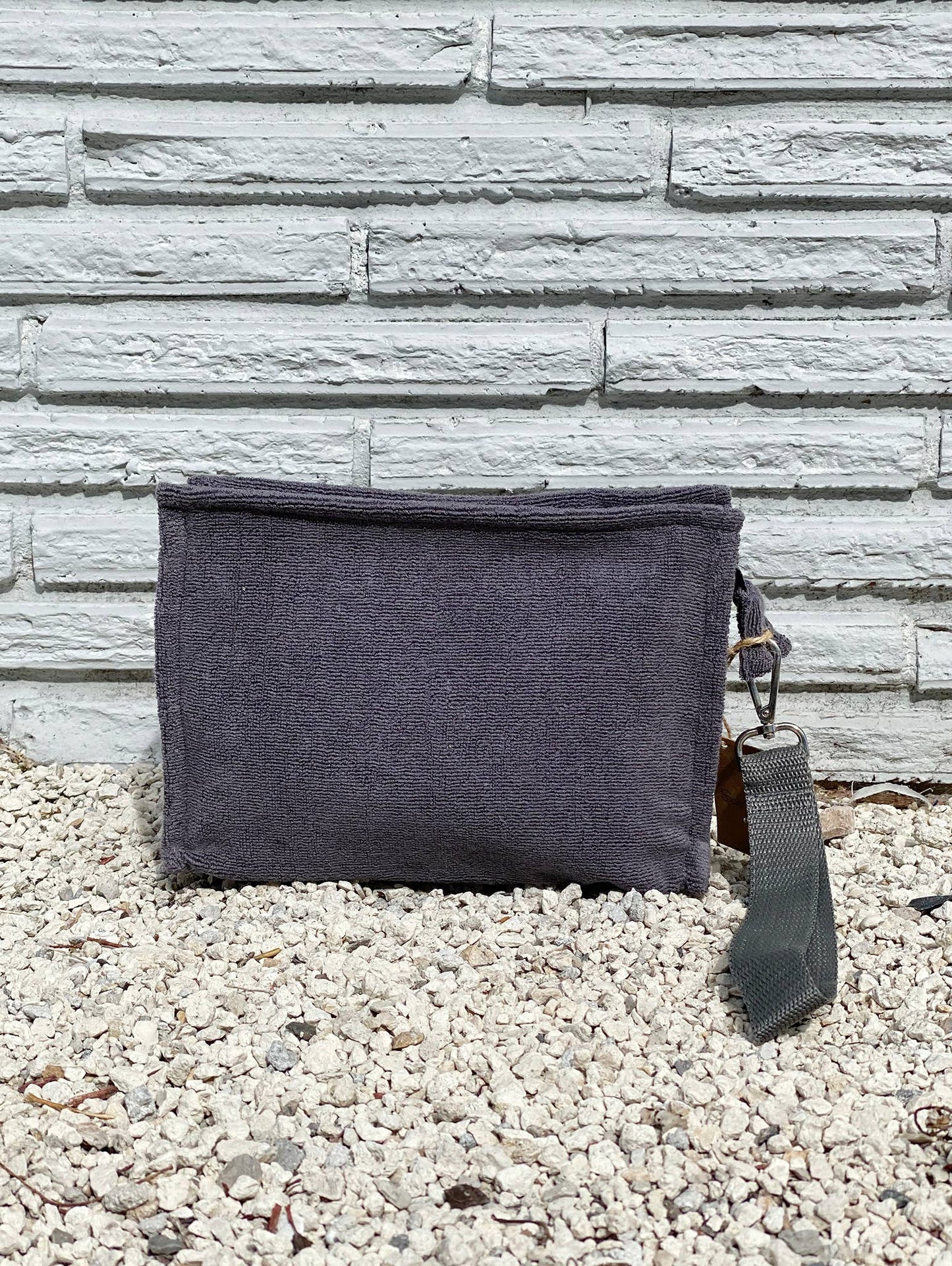 Small Terry Pouch Plastic Lined: Lilac