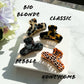 Mini French Claw Tortoise Shell Acetate Hair Clip: Cerulean