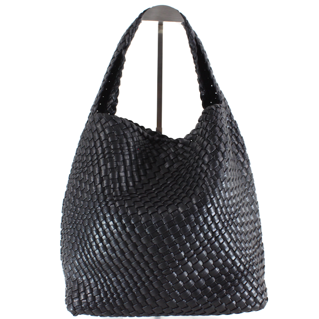 Woven Hobo Bag w/Cosmetic Pouch