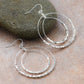 Silver Beaded Double Circle Drop Earrings - 5806: S0OX3T5806 Silver