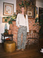 Leopard Slouchy Straight Jeans