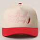 Sweetheart, But Spicy Embroidery Two-Tone Trucker Hat