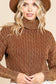 Cropped Cable Knit Sweater