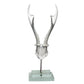 White Antler on  Double Glass Base