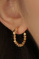 18K Gold Plated Waterproof Stainless Steel Hoop Earrings - 7191: S0OX3T7191