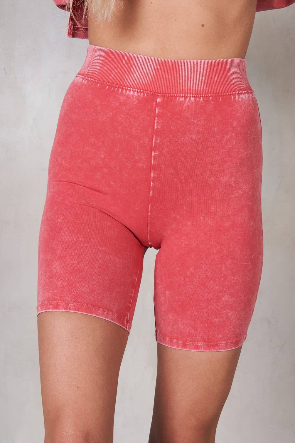 Mineral Washed Biker Shorts