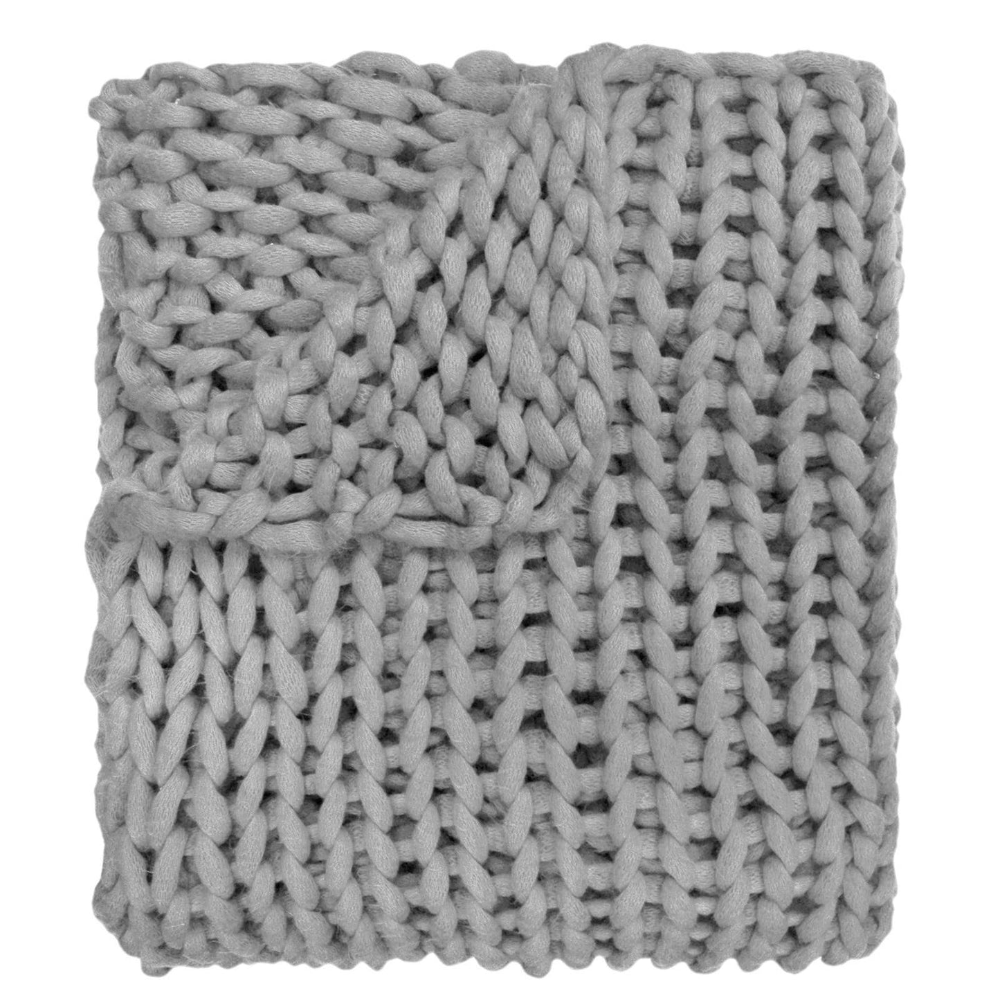 Chunky Knit Throw: Cream