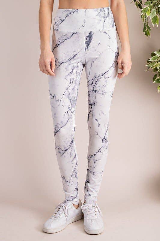 MARBLE PRINT LEGGINGS