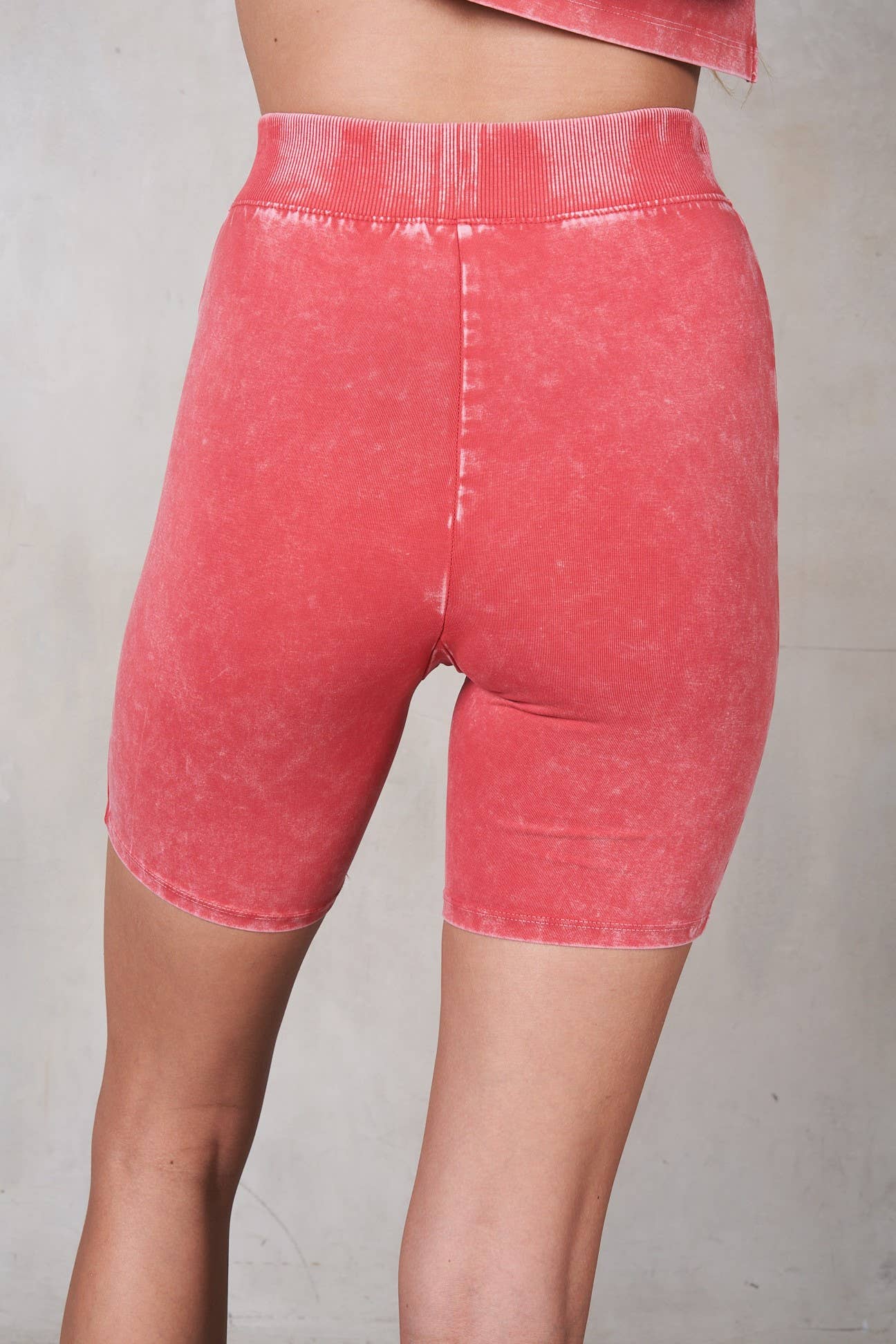 Mineral Washed Biker Shorts