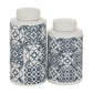 Ceramic Decorative Jars with Spanish Tile Patterns