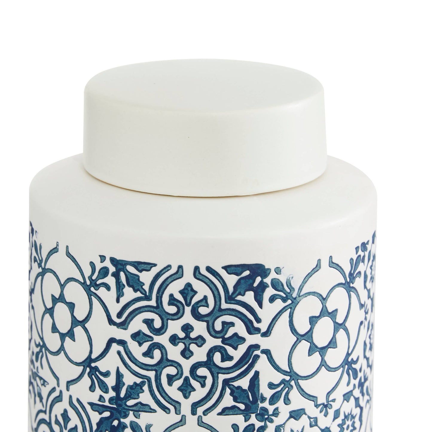 Ceramic Decorative Jars with Spanish Tile Patterns