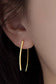 18K Gold PVD Plated Stainless Steel Threader Earrings - 7196: S0OX3T7196 Gold