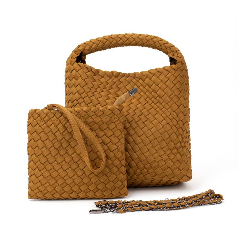 The Chloe | Small Woven Crossbody Tote