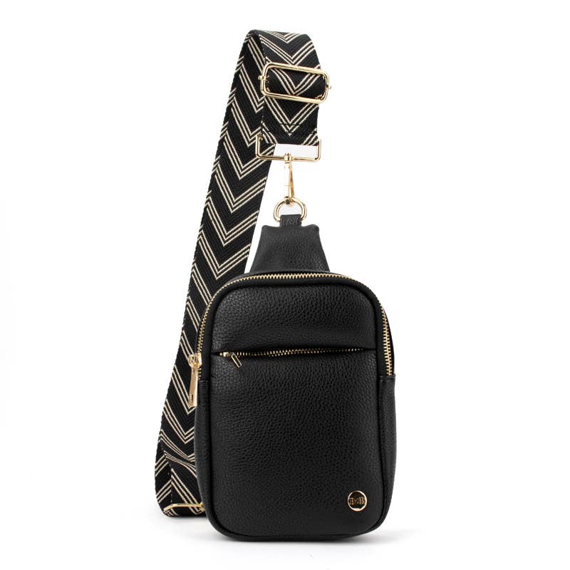 The Harlow |  Sling Bag with Chevron Strap