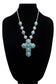 Semi Stone Cross Necklace