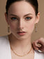 Two Tone Cable Link Drop Earrings: Gold/Silver