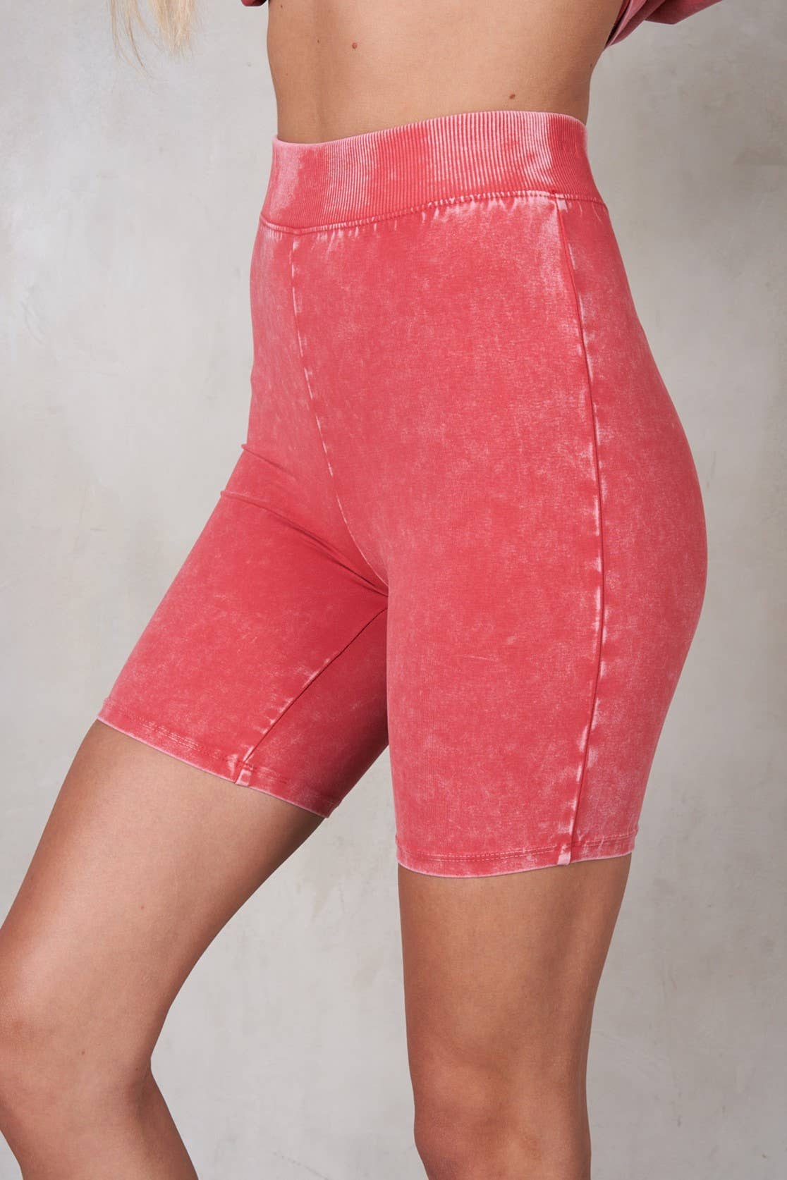 Mineral Washed Biker Shorts