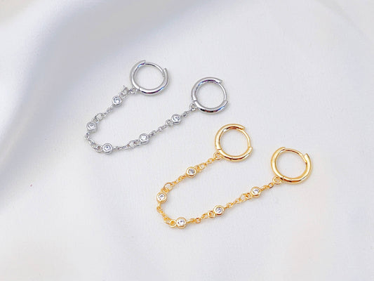 Double hoop Earrings, Single